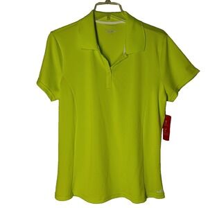 BCG NWT Women's XL UPF 35 Club Sports Neon Green Polo Shirt